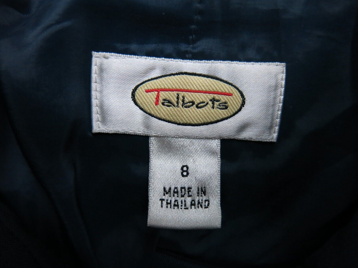 Talbots Mens Jacket Coat Font Button Long Sleeves Pockets  Navy Blue Size 8