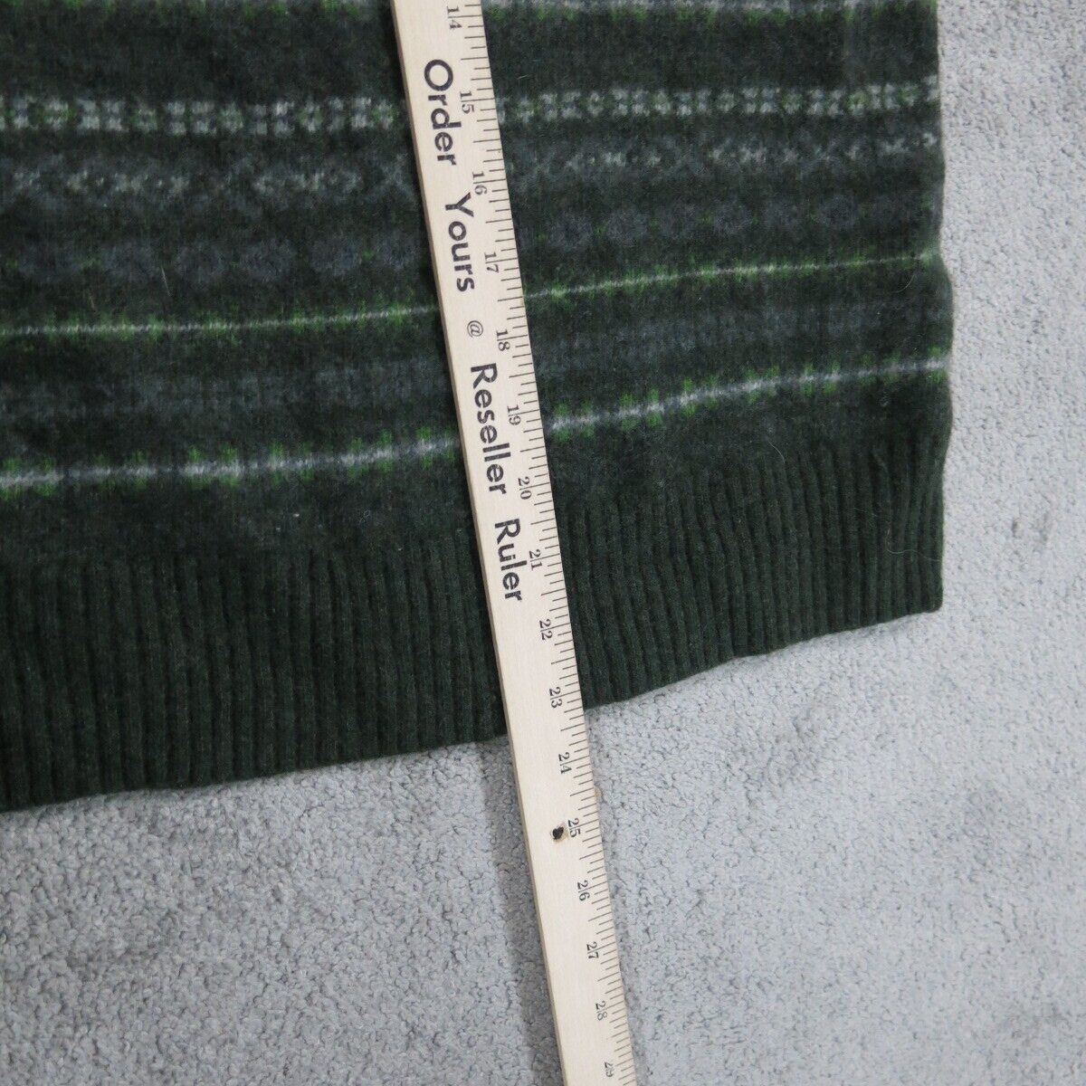 Banana Republic Womens Crew Neck Sweater Long Sleeve Striped Green Size Medium