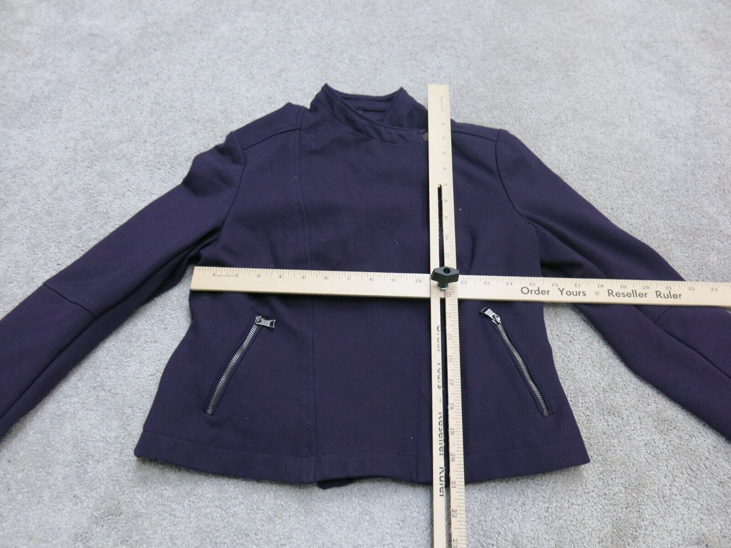 Banana Republic Mens Jacket Full Zip Up Long Sleeve Zipper Pockets Purple Size S