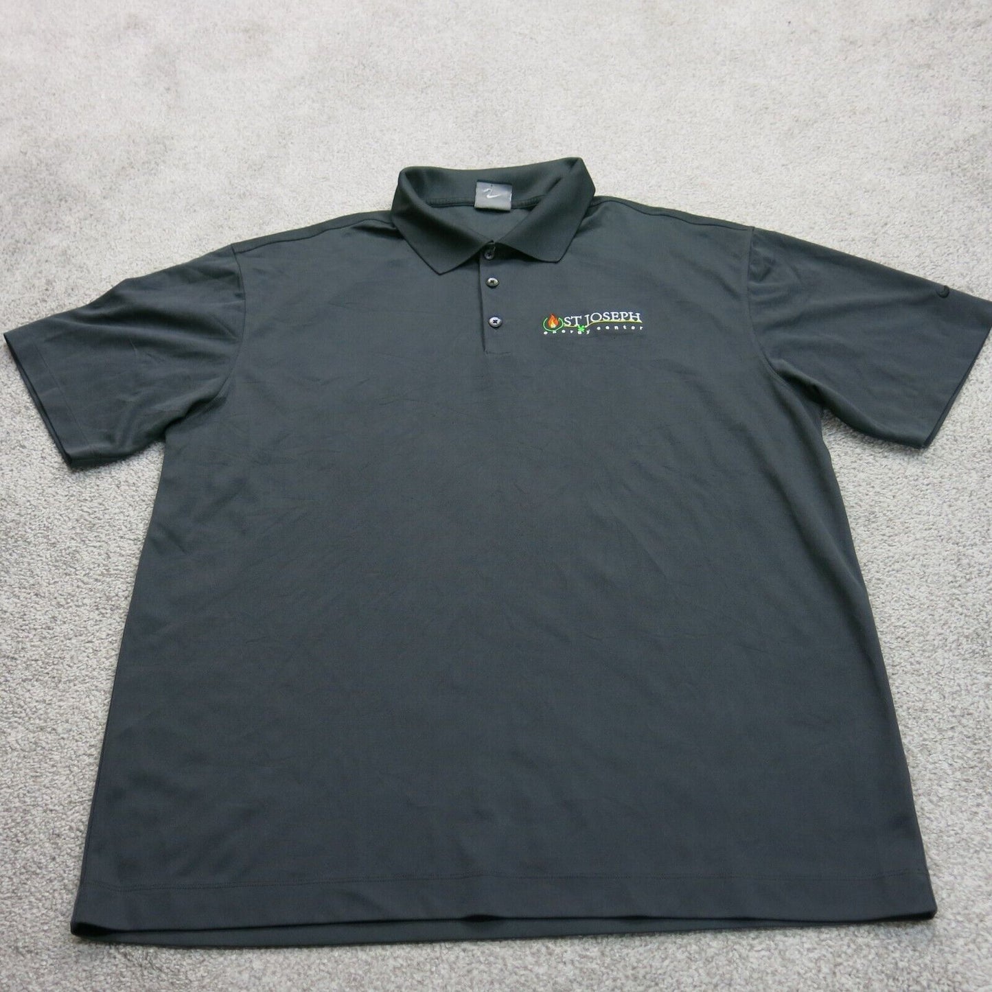 Nike Golf Mens Polo Shirt Short Sleeves Logo Dri Fit Black Size X Large