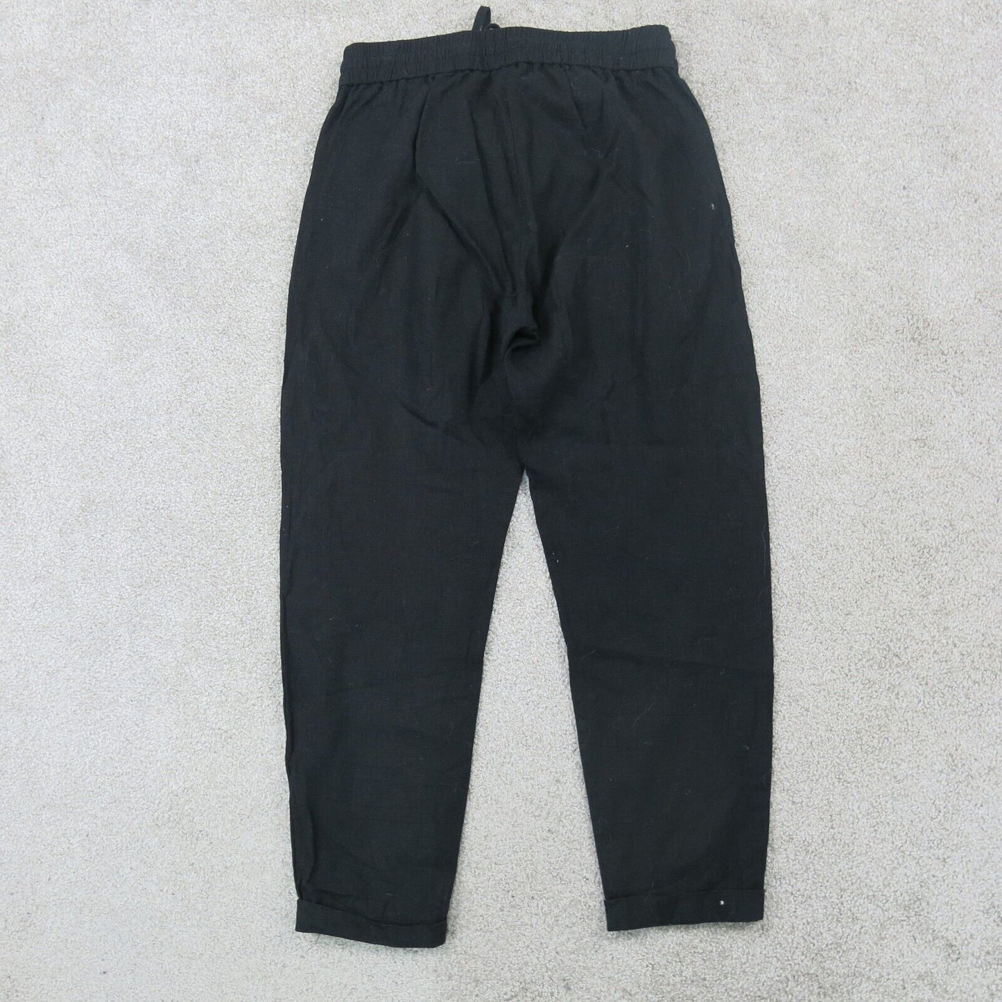J. Crew Womens Activewear Sweatpants Mid Rise Drawstring Waist Logo Black Size 0