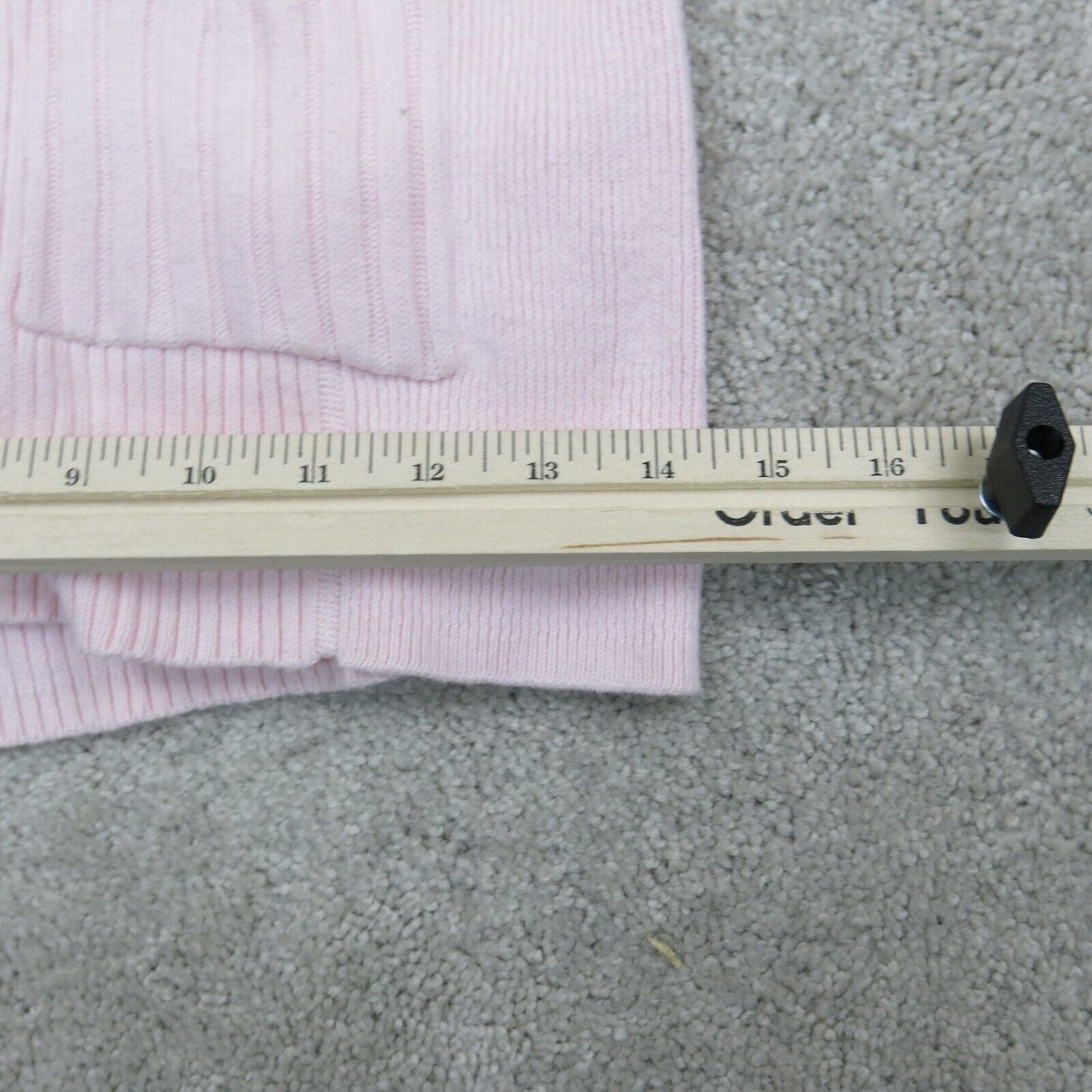 Tommy Hilfiger Womens Pullover Hooded Sweater Drawstring Pockets Light Pink SZ L