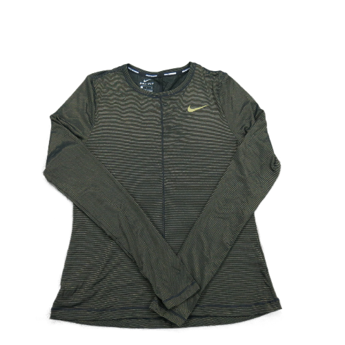 Nike Dri Fit Womens Activewear Sweatshirt Crew Neck Long Sleeve Green Size Small