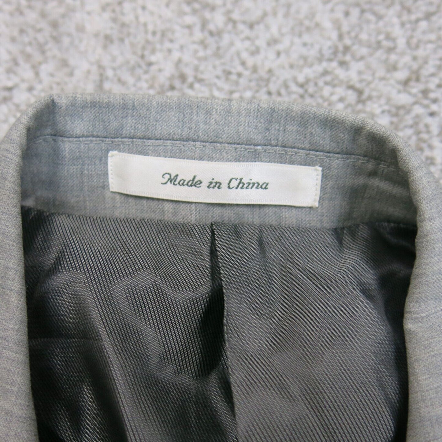 Calvin Klein Mens Blazer Coat Single Breasted Long Sleeves Pockets Gray Size 40R