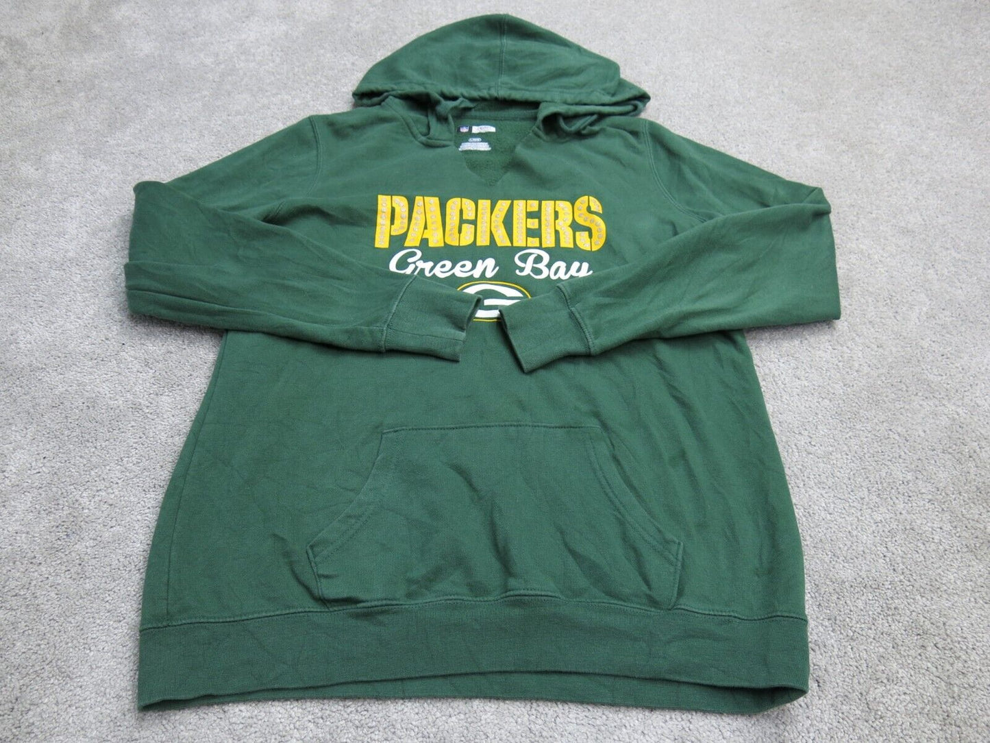 NFL Team Apparel Womens Hoodies Sweatshirts Long Sleeves Drawstring Green Size L