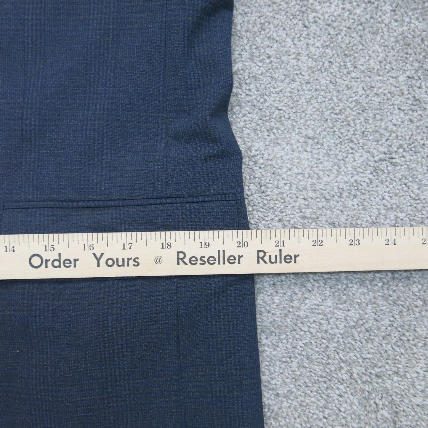 Zara Mens Blazer Coat Single Breasted Long Sleeves Pockets Navy Blue Size 40