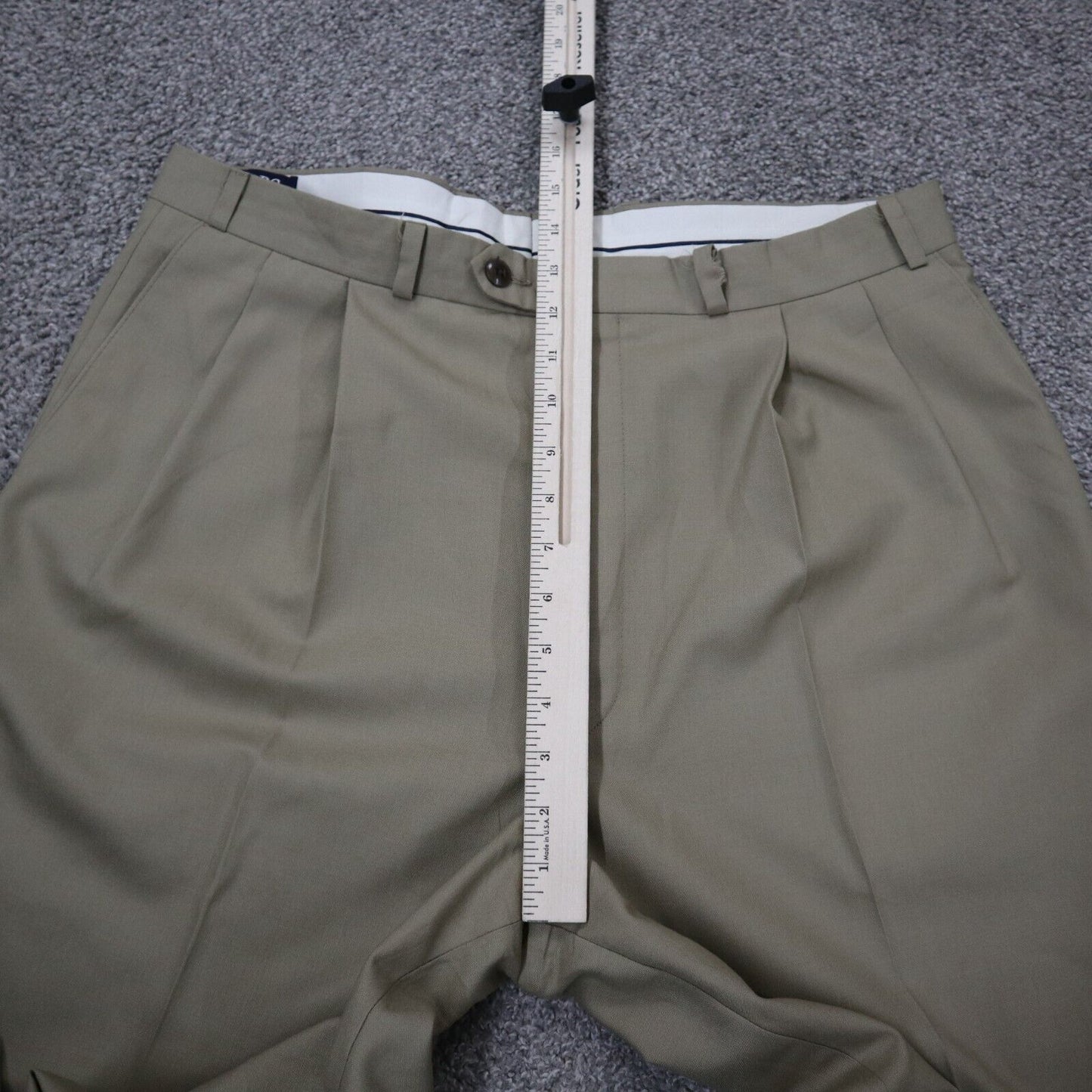 Lauren Ralph Lauren Mens Pant Straight Leg Mid Rise Dress Pant Beige Size W 34