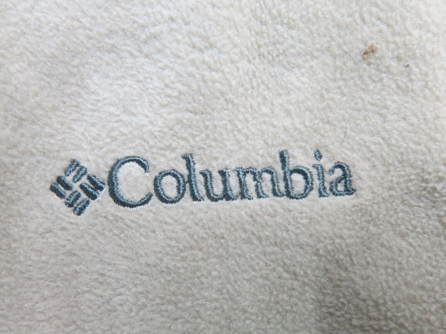 Columbia Mens Full Zip Up Vest Jacket Sleeveless Mock Neck Beige Size Large