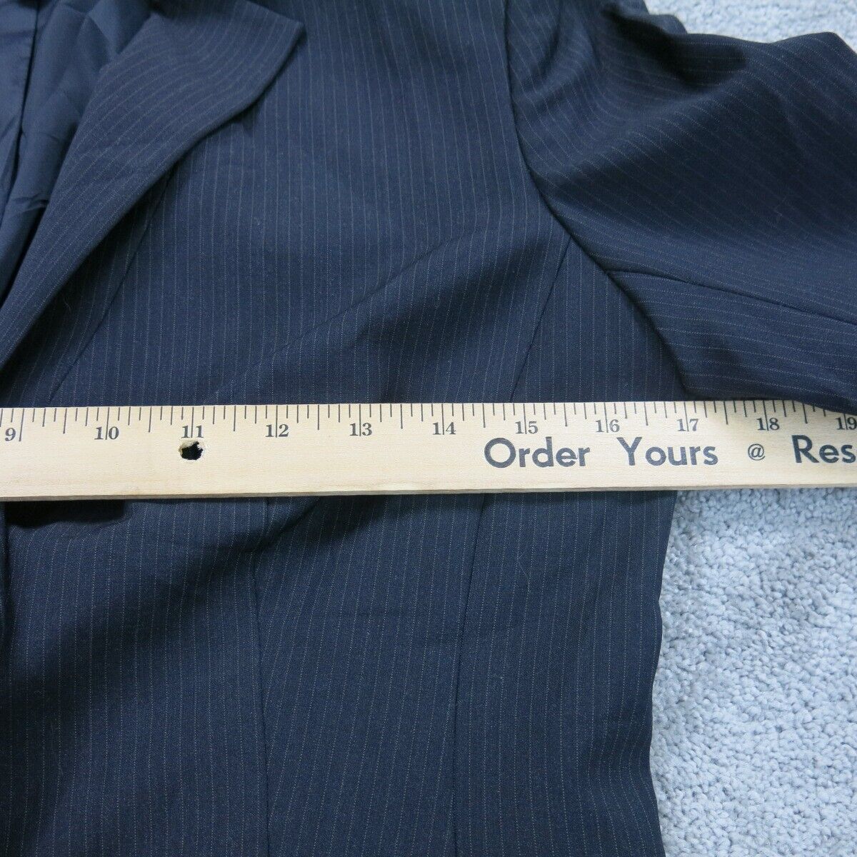 Ann Taylor Womens Blazer Coat Striped Long Sleeve Pockets Black SZ 6 Petite