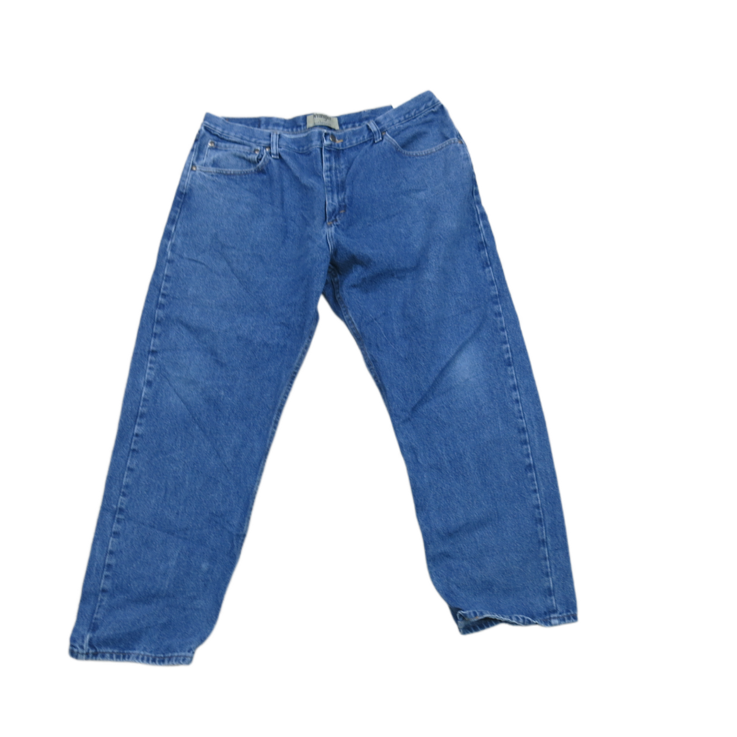 Wrangler Mens Jeans Straight Leg Denim Mid Rise 100% Cotton Blue Size W40XL29