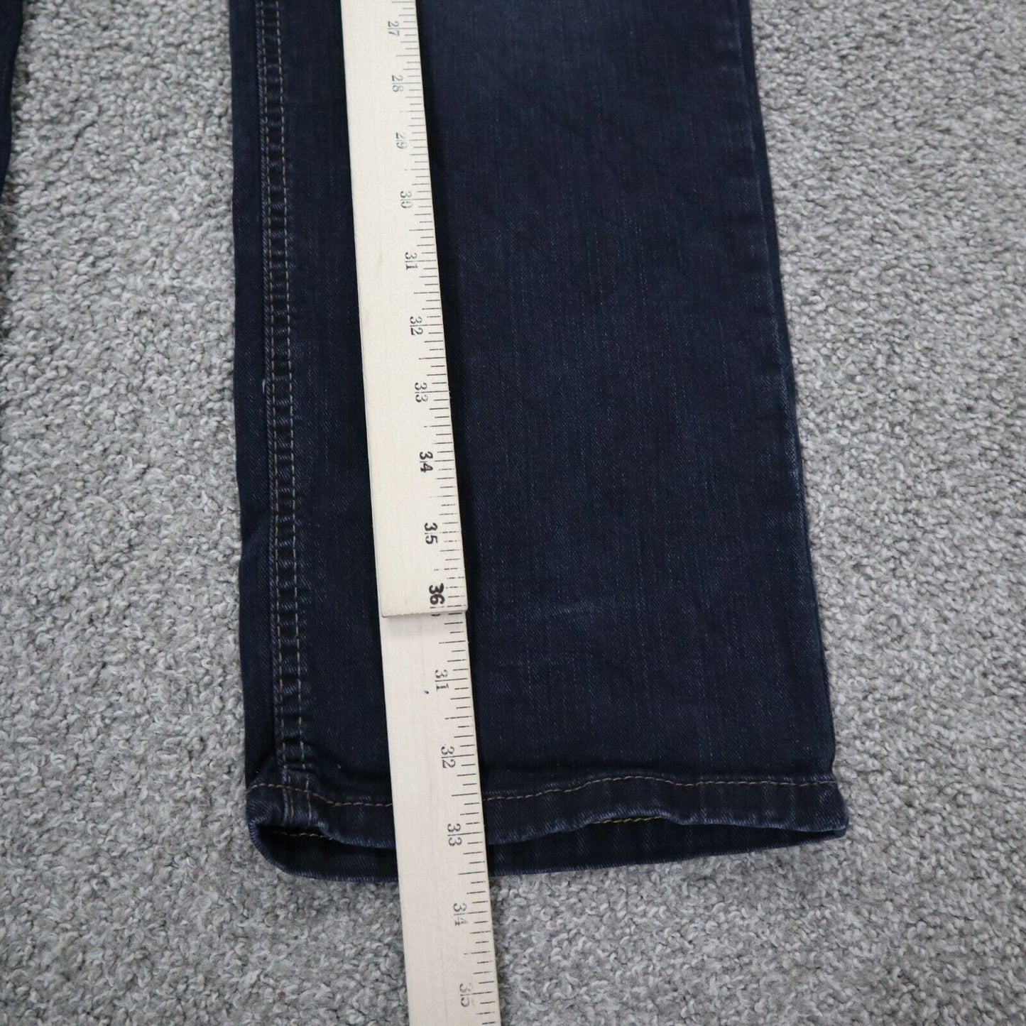 Wrangler Mens Jeans Straight Fit Jeans Mid Rise Pockets Blue Size W33XL30