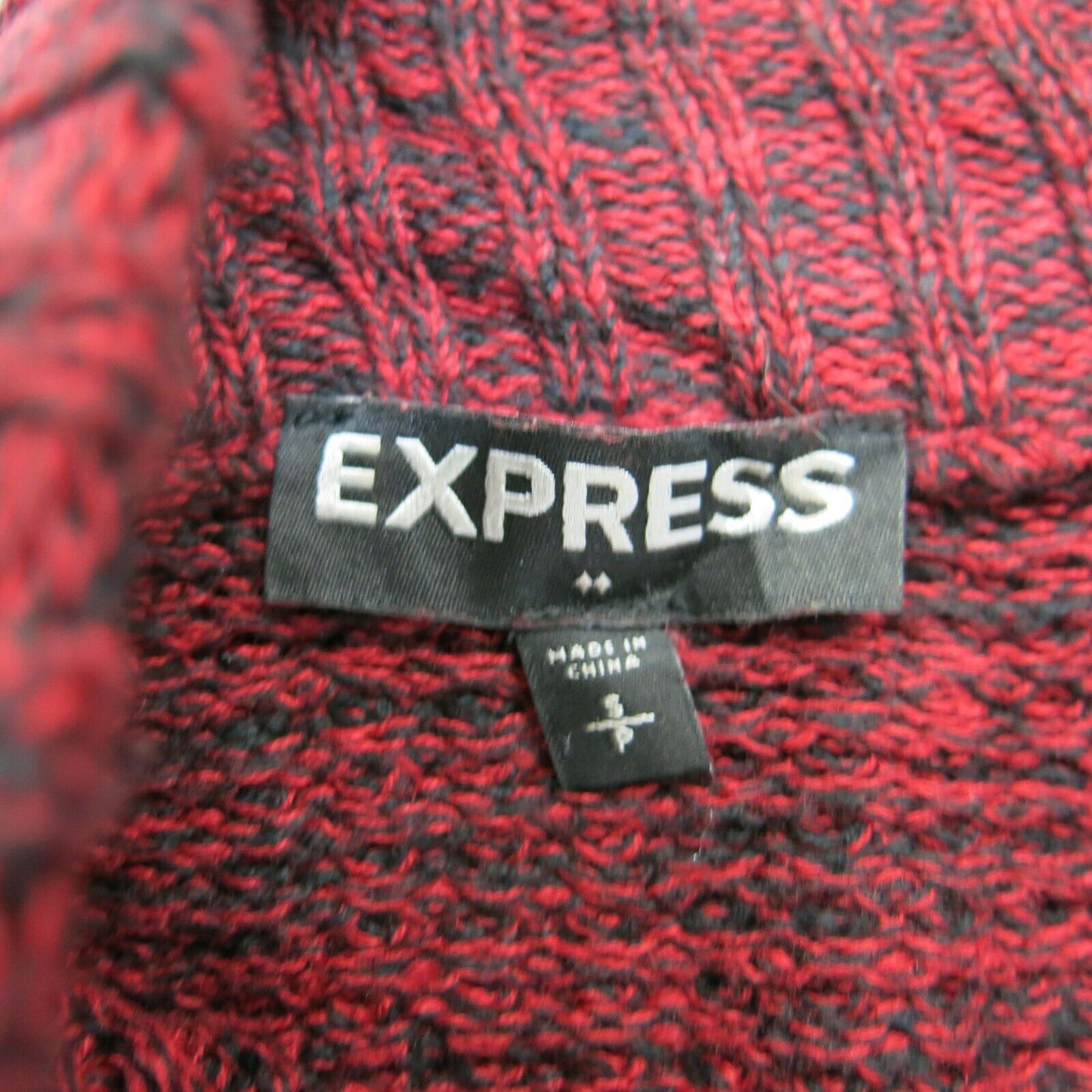 Express Womens Cardigan Sweater Buckle Front Long Sleeves Maroon Red Size Small