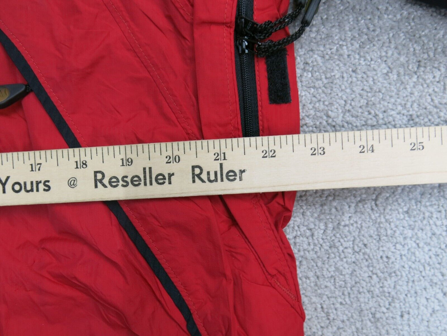 Columbia Mens Windbreaker Hooded Jacket Long Sleeves Pockets Red Size Medium