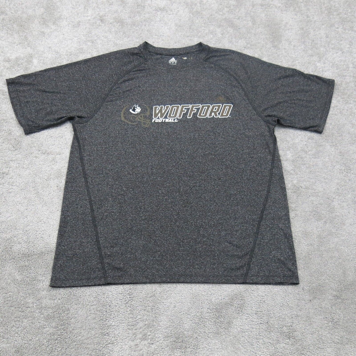 Adidas Mens Crew Neck Sports T Shirt Short Sleeves Charcoal Black Size Medium