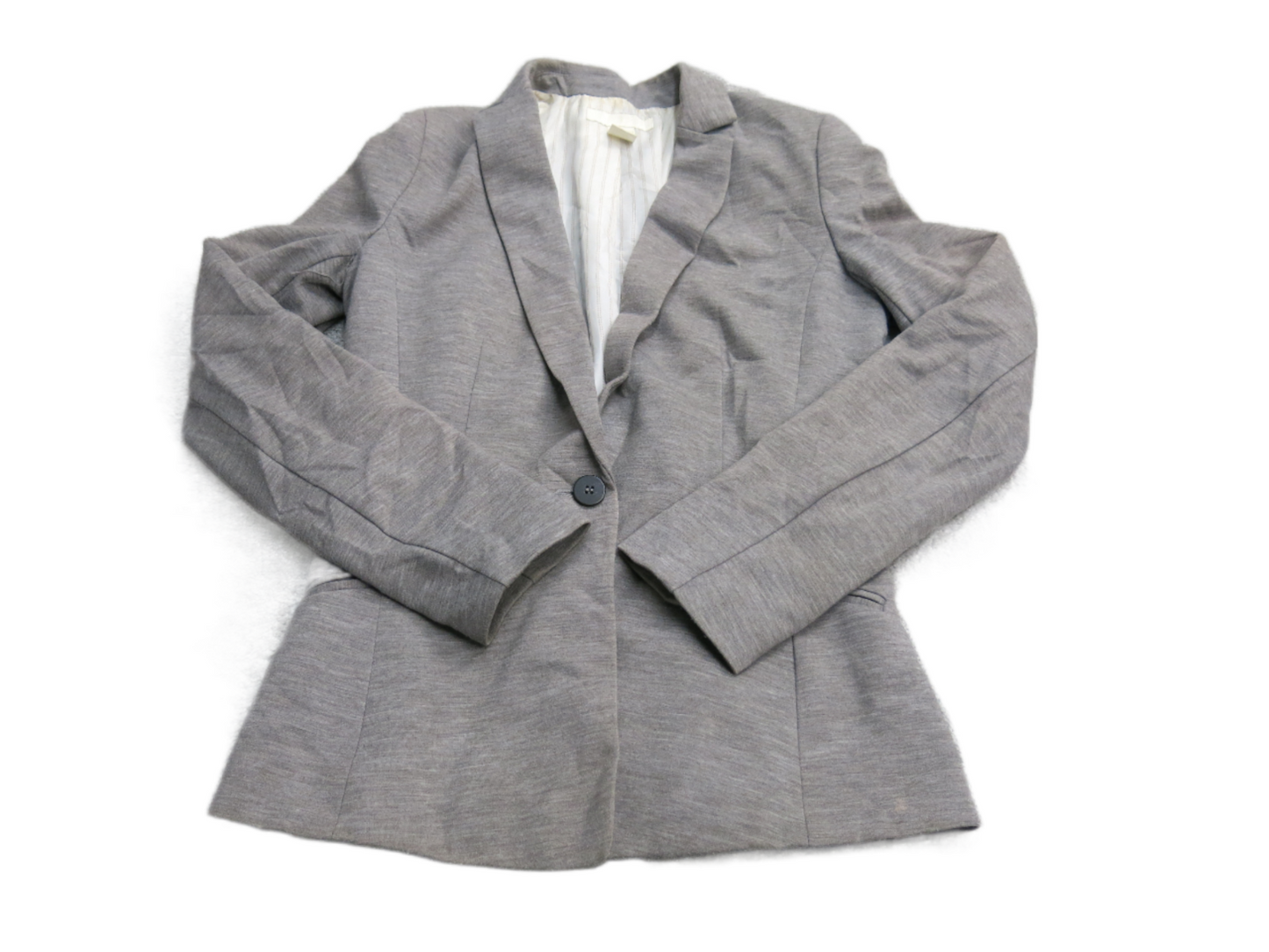 H&M Womens Blazer Coat Single Breasted Long Sleeves One Button Gray Size US 4