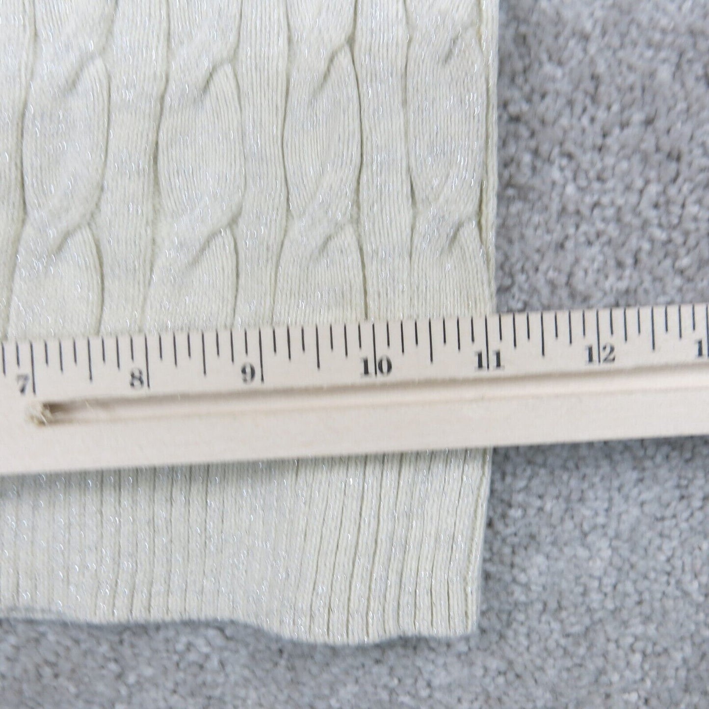 ANN Taylor Loft Womens Pullover Sweater Crew Neck Long Sleeves Ivory Size Medium