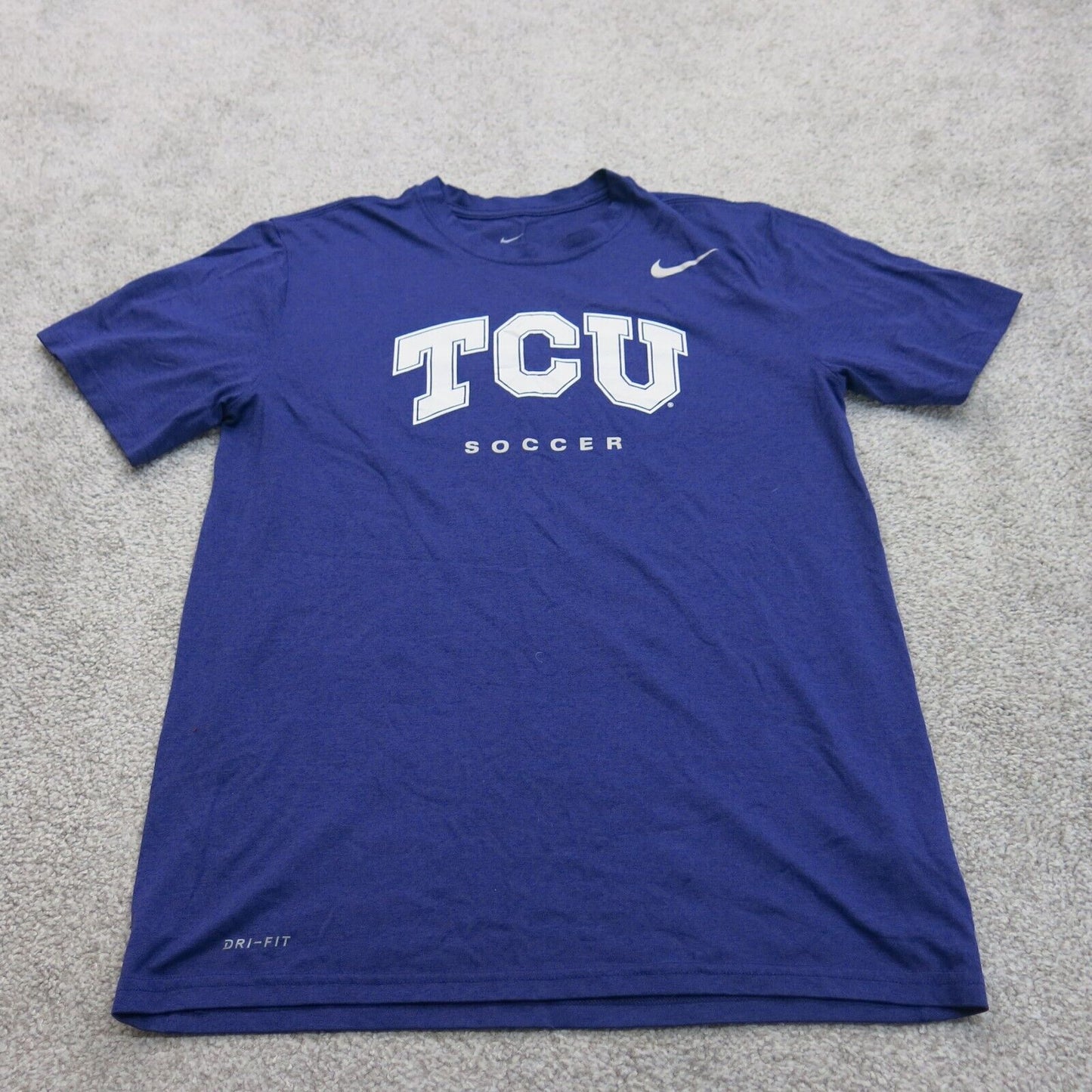 The Nike Tee Mens Dri Fit Pullover T Shirt Crew Neck Short Sleeve Blue Size M
