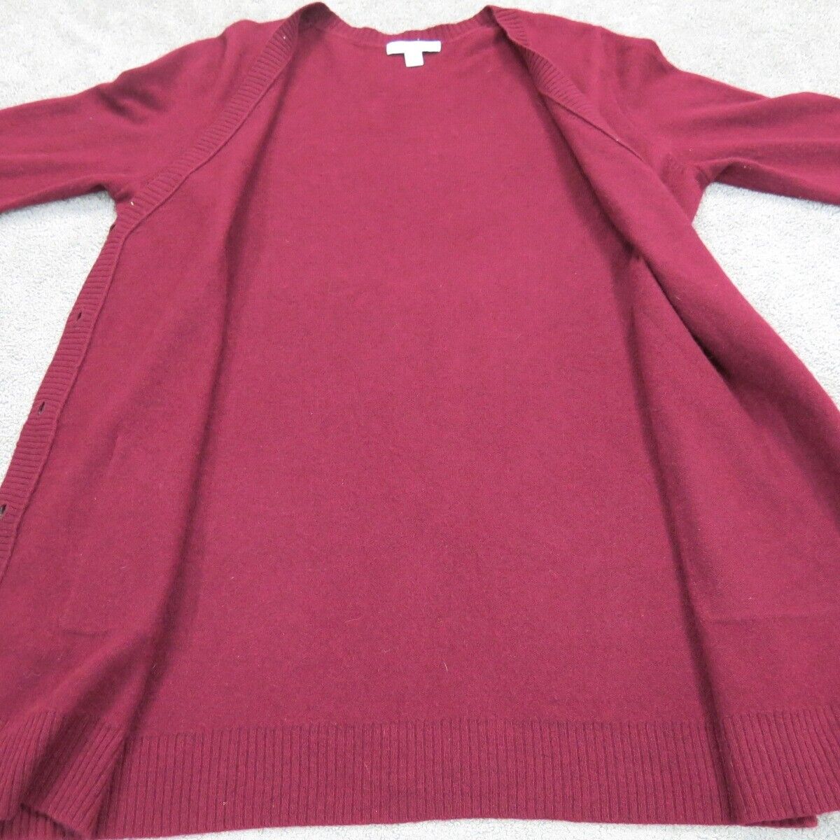 Isaac Mizrahi Women Cardigan Sweater Knitted Long Sleeve Pocket Marron SZ Medium