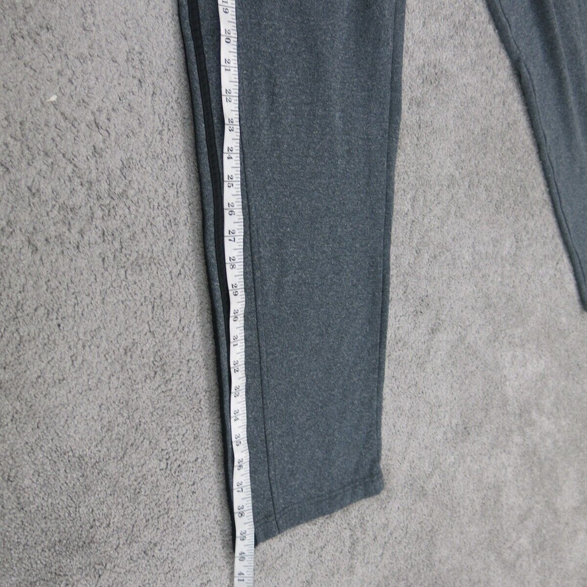 Adidas Men Pant Mid Rise Stretch Elastic Waist Track Pant Gray Size Medium