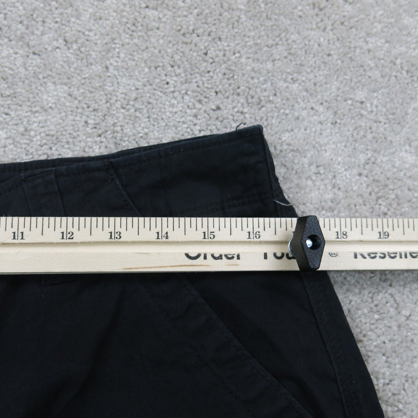 Wrangler Mens Pant Cargo Straight Leg Mid Rise Pockets Cotton Black Size W34XL30