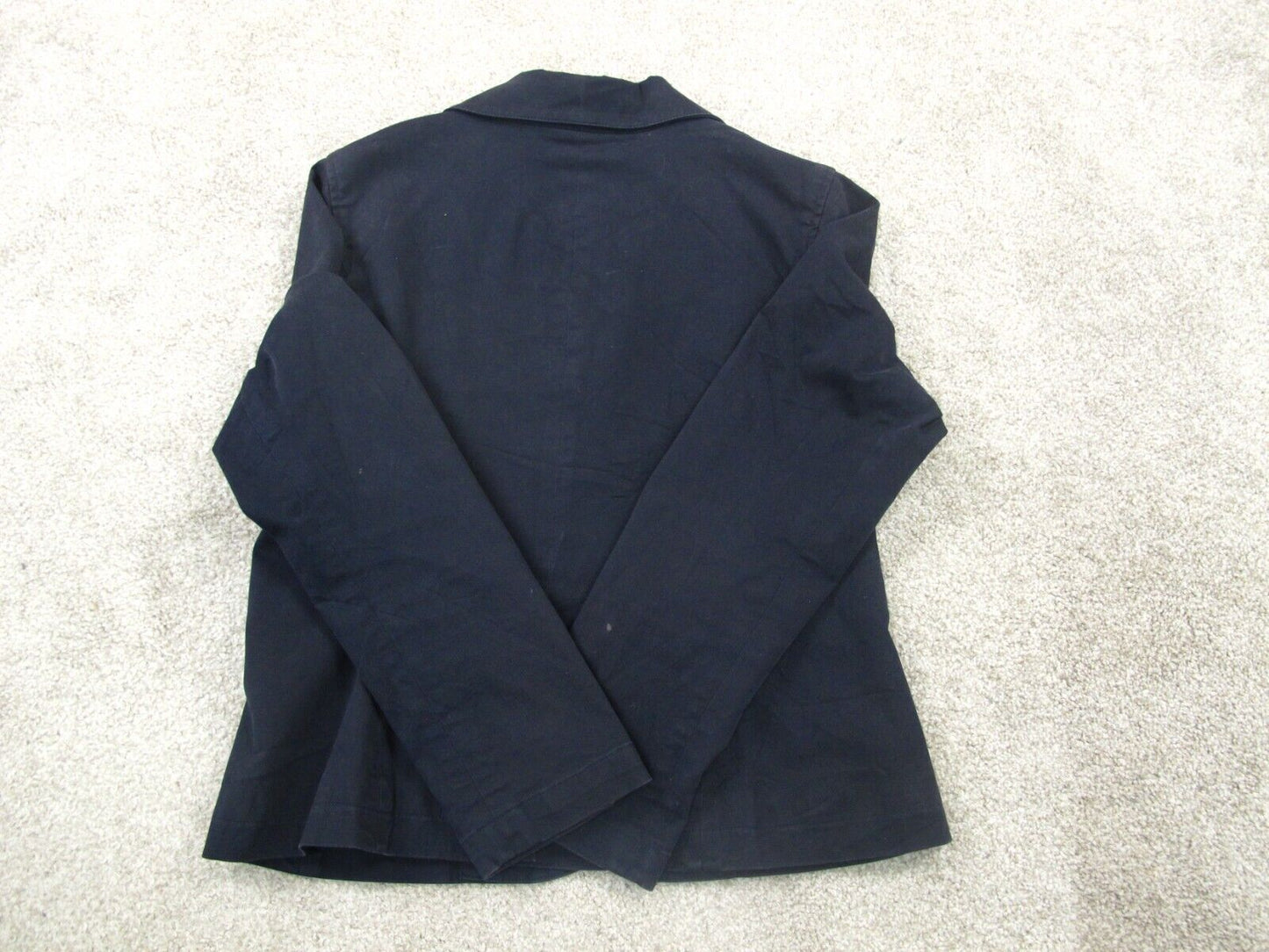 Talbots Women Stretch Blazer Coat Single Breasted Long Sleeve Pocket Black SZ 8