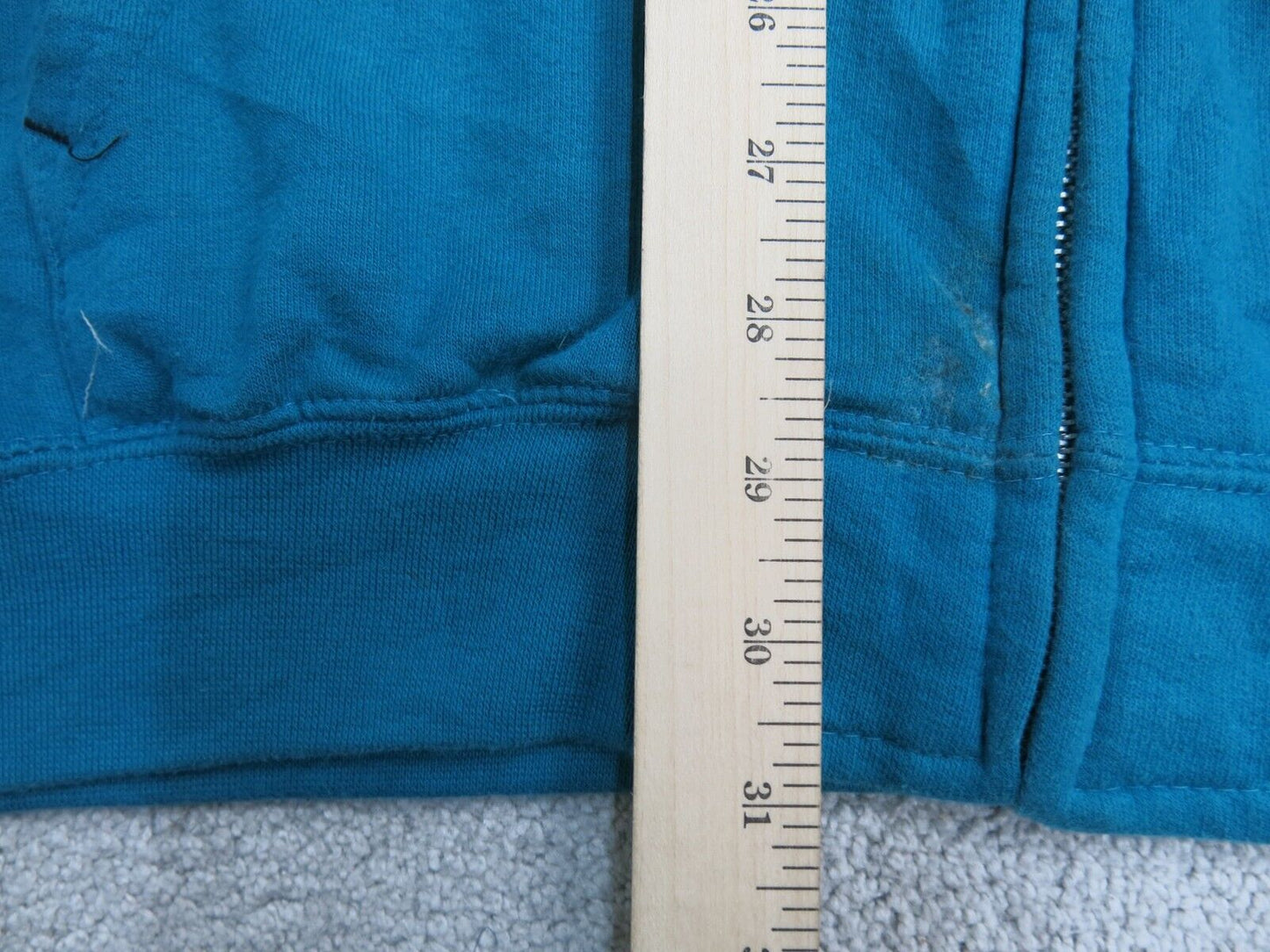 NFL Team Men Full Zip Up Hooded Sweatshirt Long Sleeve Pockets See Blue Size 2XL