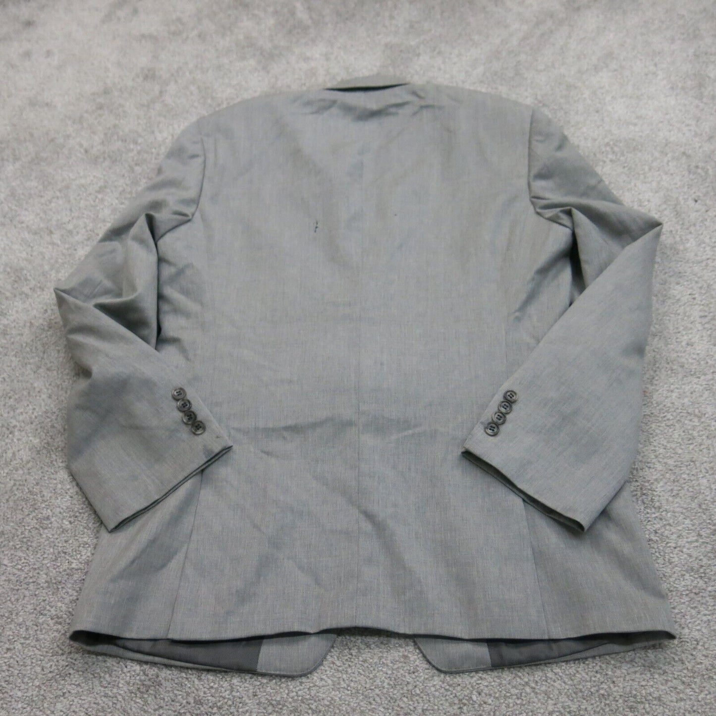 Calvin Klein Mens Blazer Coat Single Breasted Long Sleeves Pockets Gray Size 40R