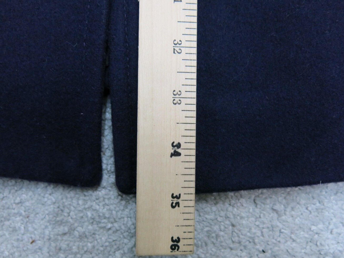 London Fog Men Coat Long Long Sleeve Pocket Blue Size Medium