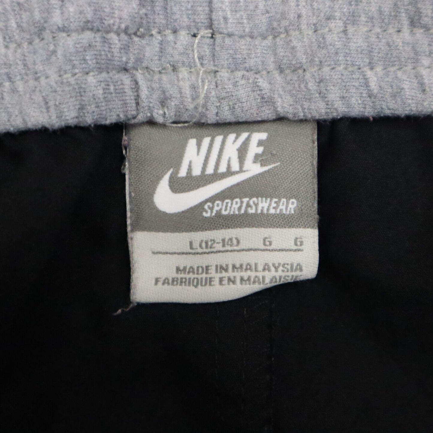 Nike Track Pants Youth Boys Large Black Sportswear Logo Running Jogging Pants