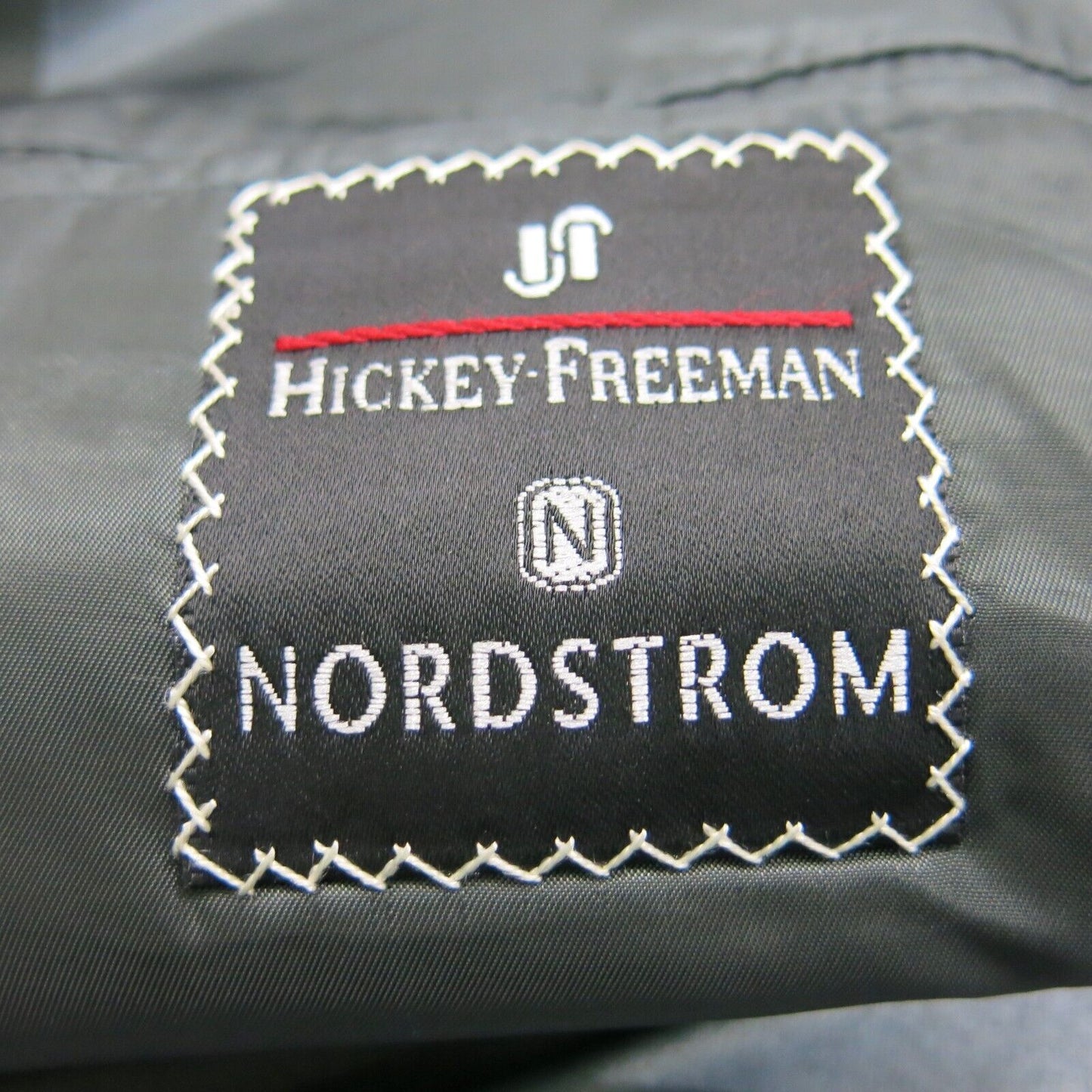 Hickey Freeman Mens Blazer Coat Single Breasted Long Sleeves Black Size 46L
