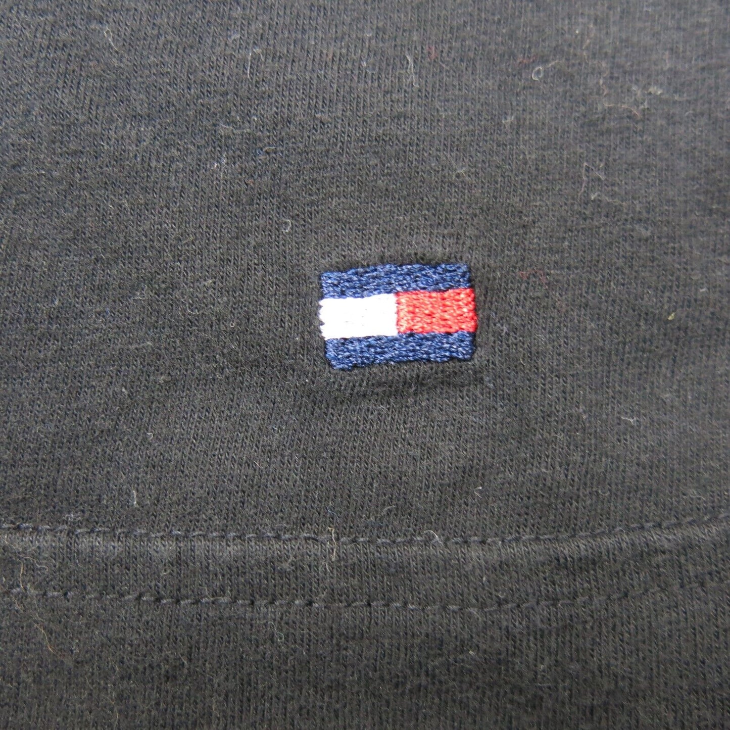 Tommy Hilfiger Mens Crew Neck T Shirt Short Sleeves 100% Cotton Black Size Large