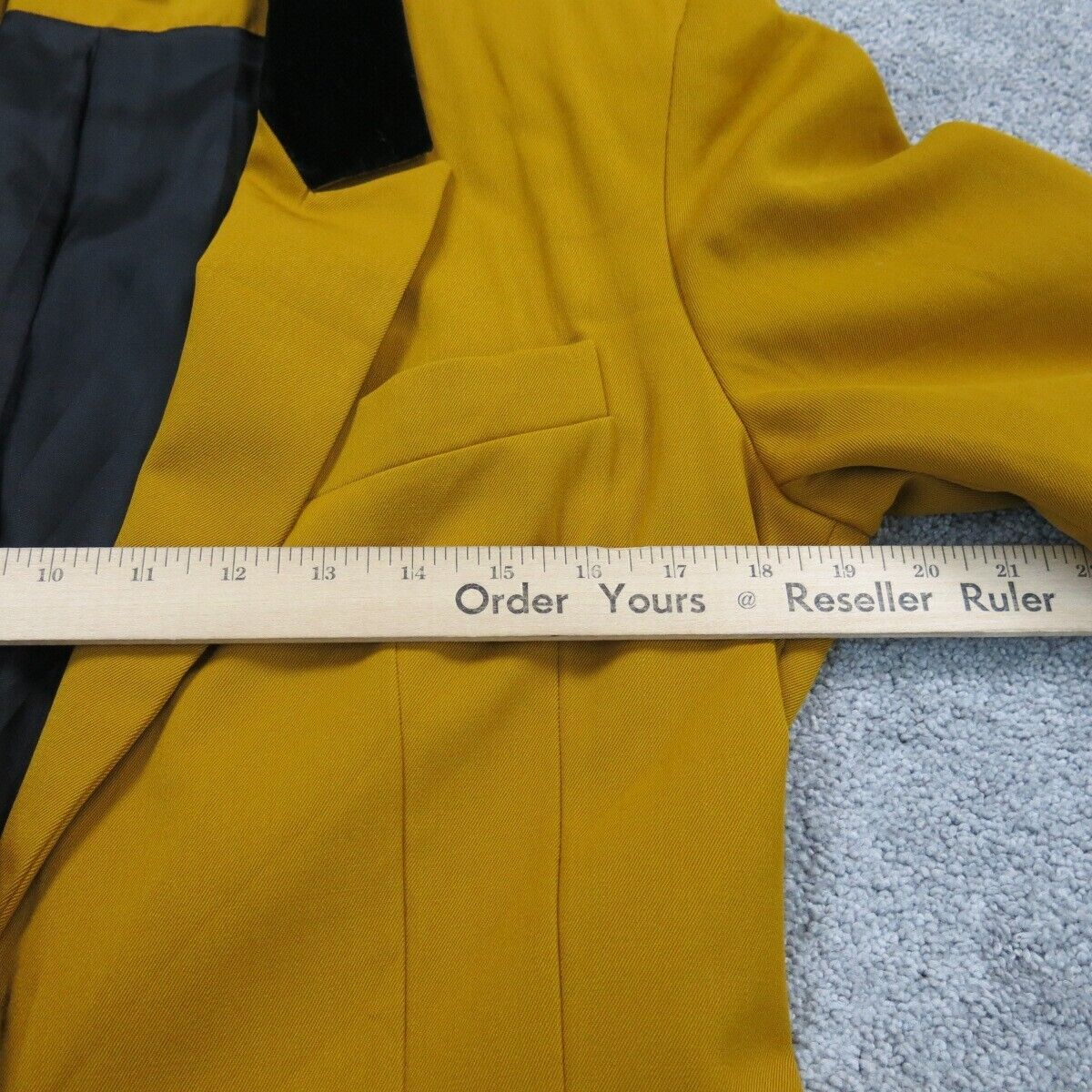 Express Womens Overcoat Single Breasted Long Sleeves Mustard Yellow Size Medium