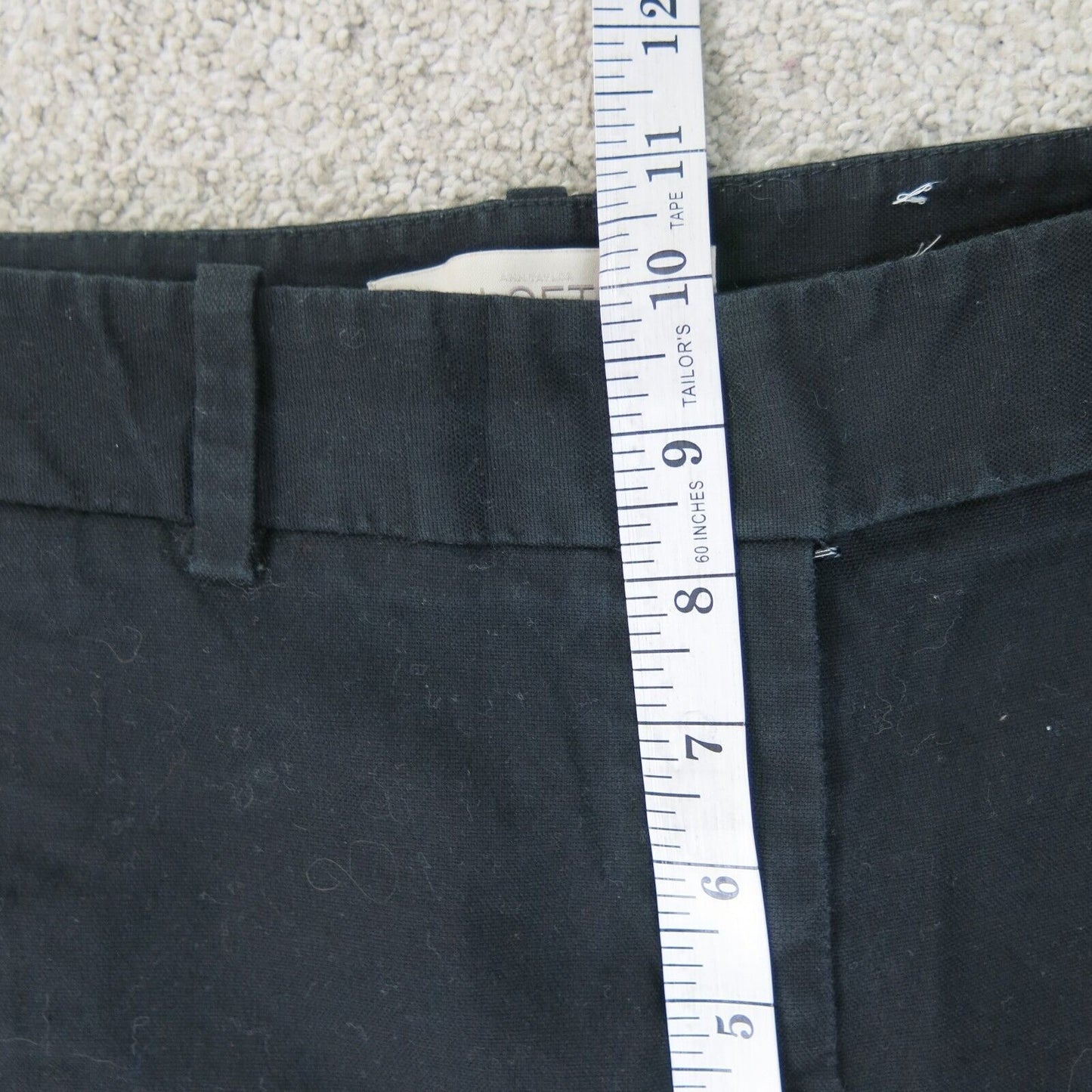 Ann Taylor Loft Womens Pant Dress Mid Rise Straight Leg Pockets Black Size 8