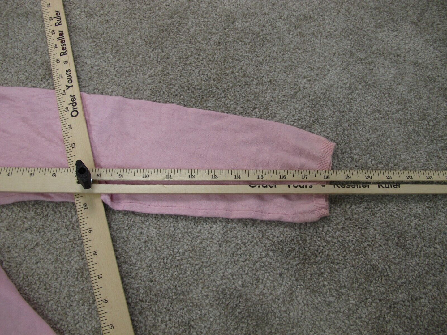 Talbots Womens Pullover Knitted Sweater Long Sleeves V Neck Pink Size Large