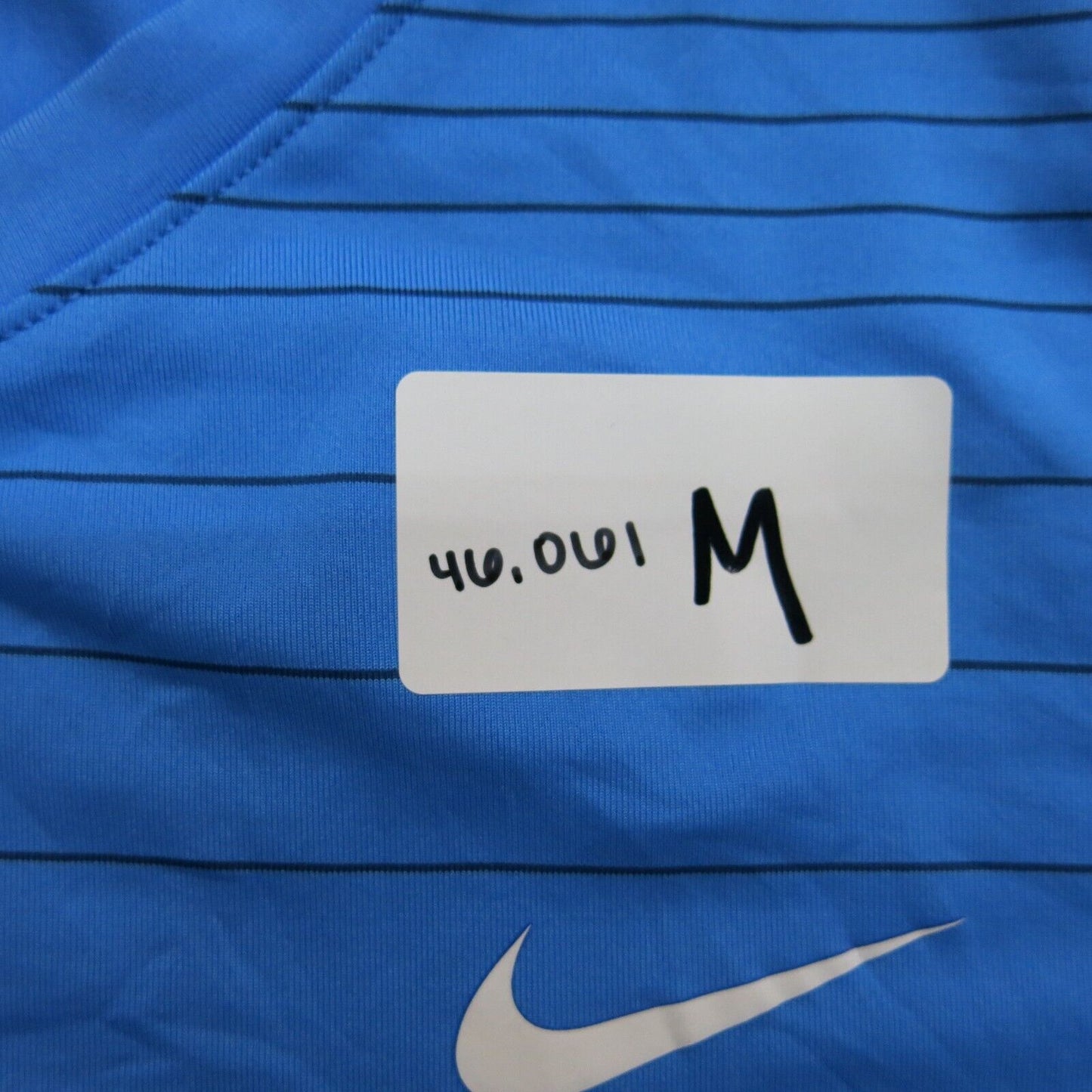Nike Dri Fit Mens V Neck T Shirt Short Sleeves Pullover Logo Blue Size Small