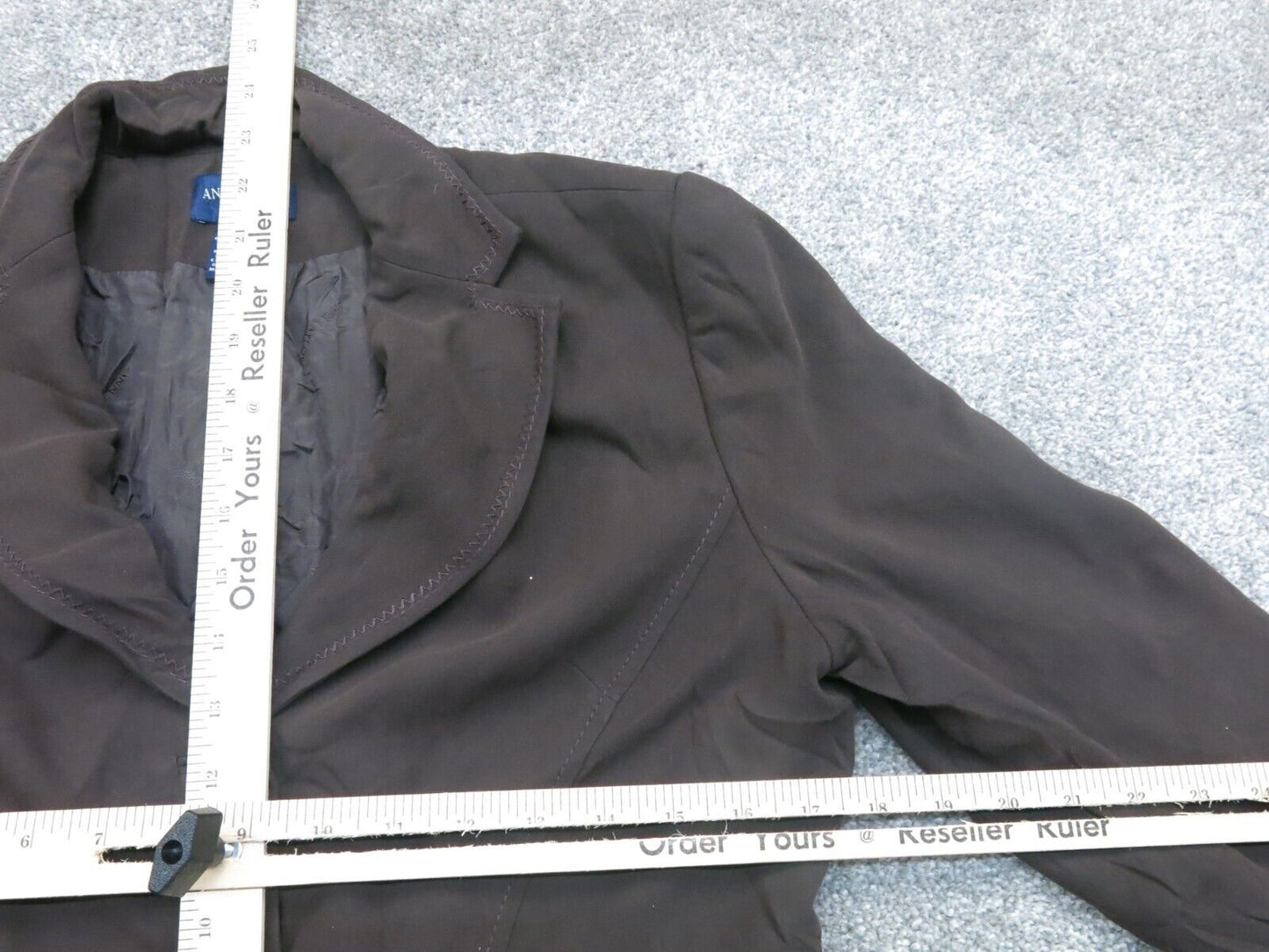 Ann Taylor Women Blazer Coat Single Breasted Long Sleeve Pocket Brown Size 12P