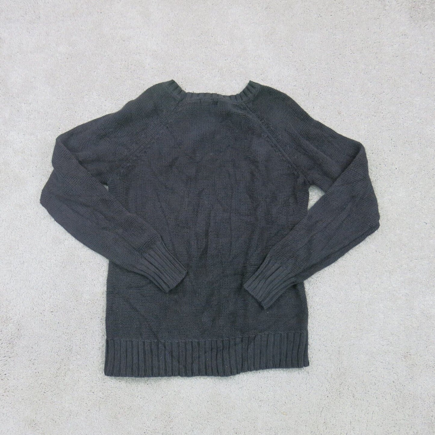 Old Navy Womens Pullover Sweater Crew Neck Long Sleeves Solid Black Size Large