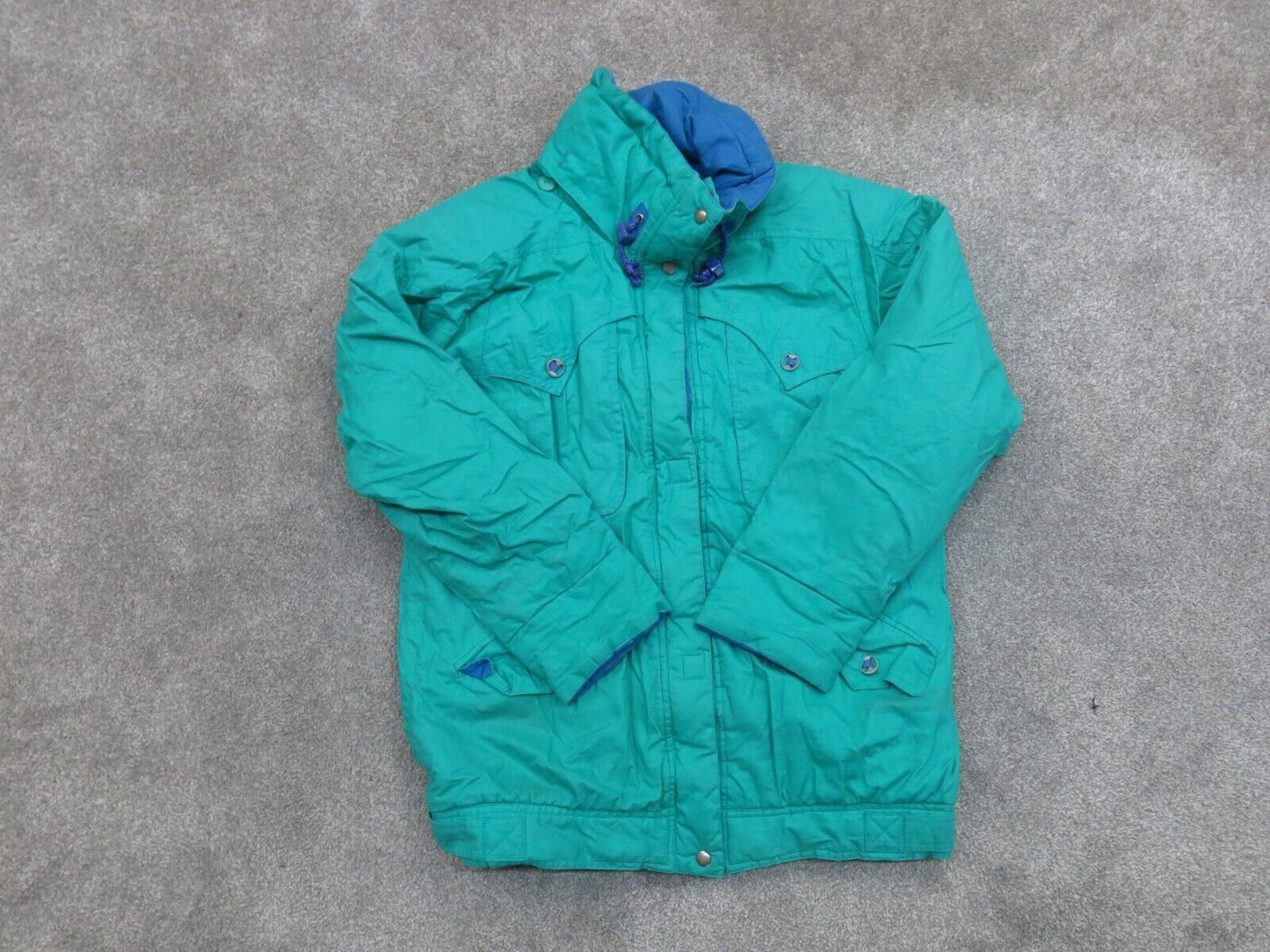 Mulberry Womens Windbreaker Jacket Full Zip Up Pocket Light Lime Green SZ Medium