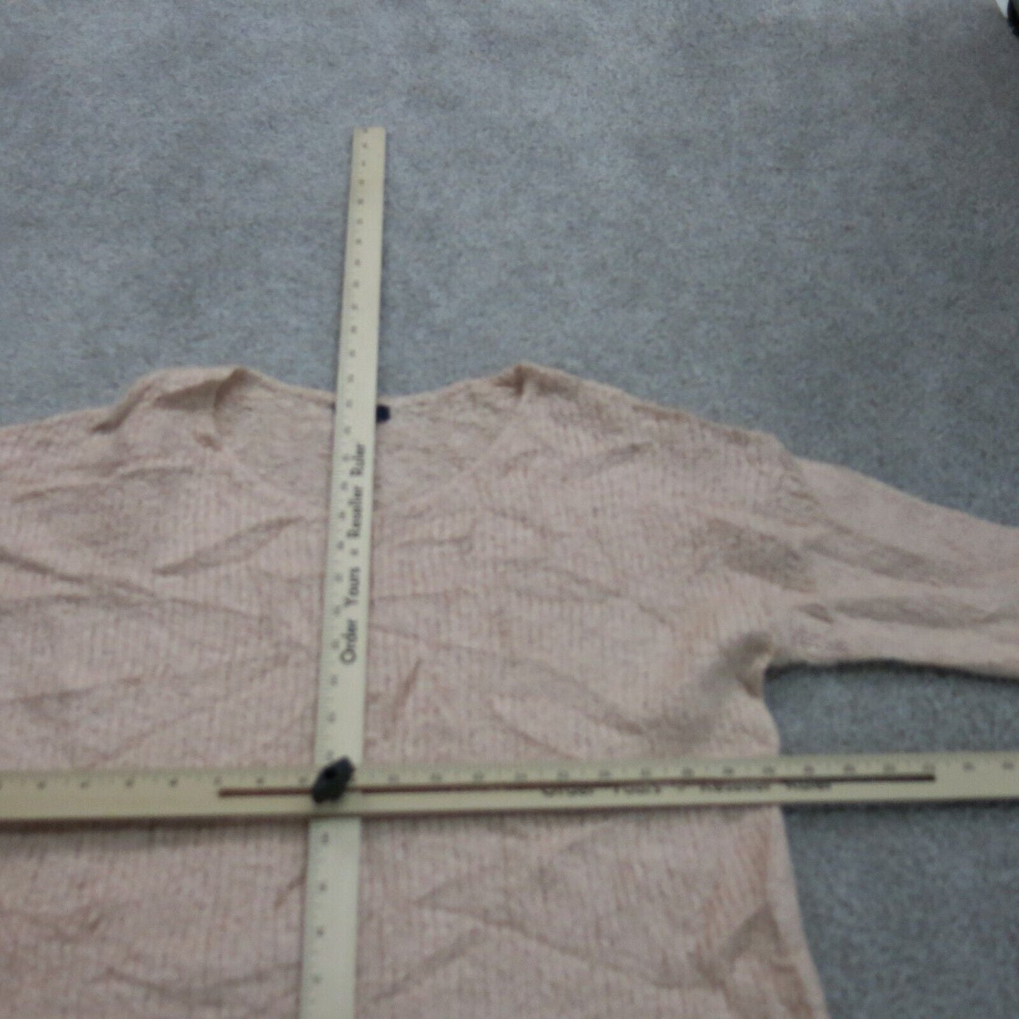 Gap Womens Pullover Sweater Knitted Round Neck Long Sleeves Light Pink Size XL