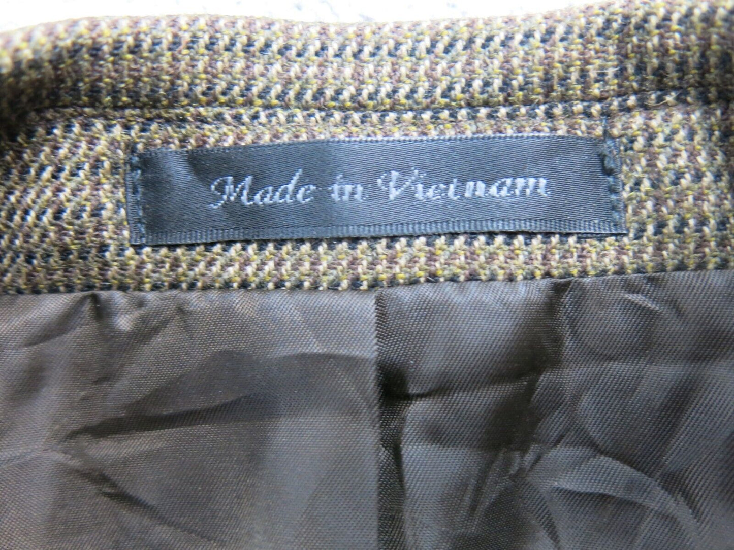 Chaps Mens Blazer Coat Single Breasted Long Sleeves Pockets Clay Green Size 40R