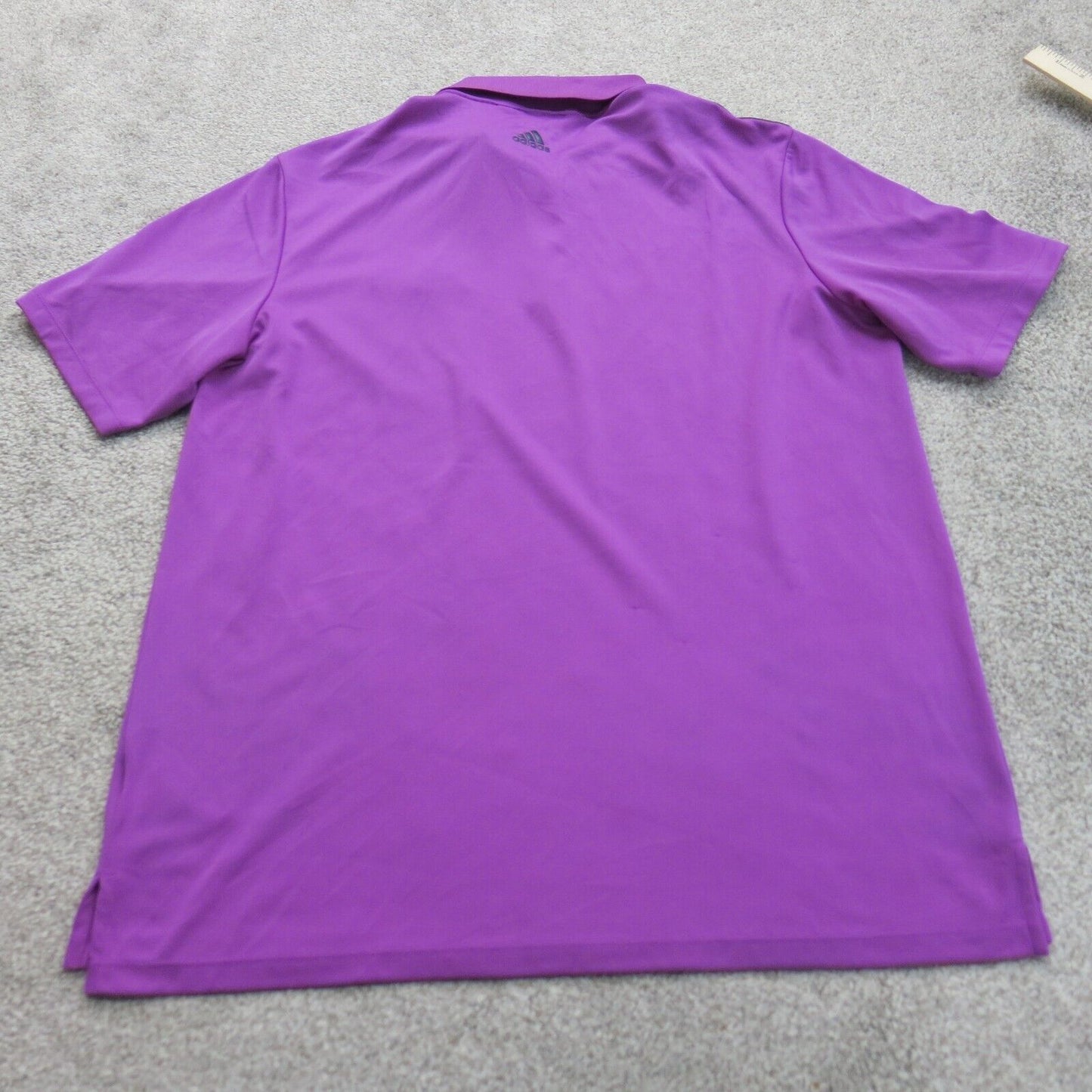 Adidas Mens Polo Shirt Short Sleeve Climacool Aries Logo Solid Purple Size Large