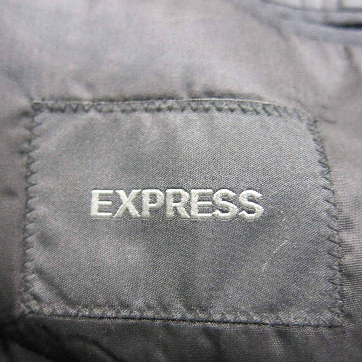 Express Mens Blazer Coat Long Sleeves Single Breasted Pockets Black Size 42R