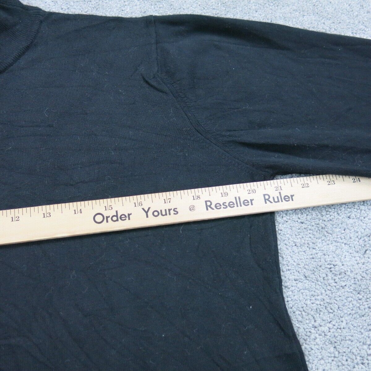 Talbots Womens Pullover Sweater Knitted Mock Neck Long Sleeves Black Size Large