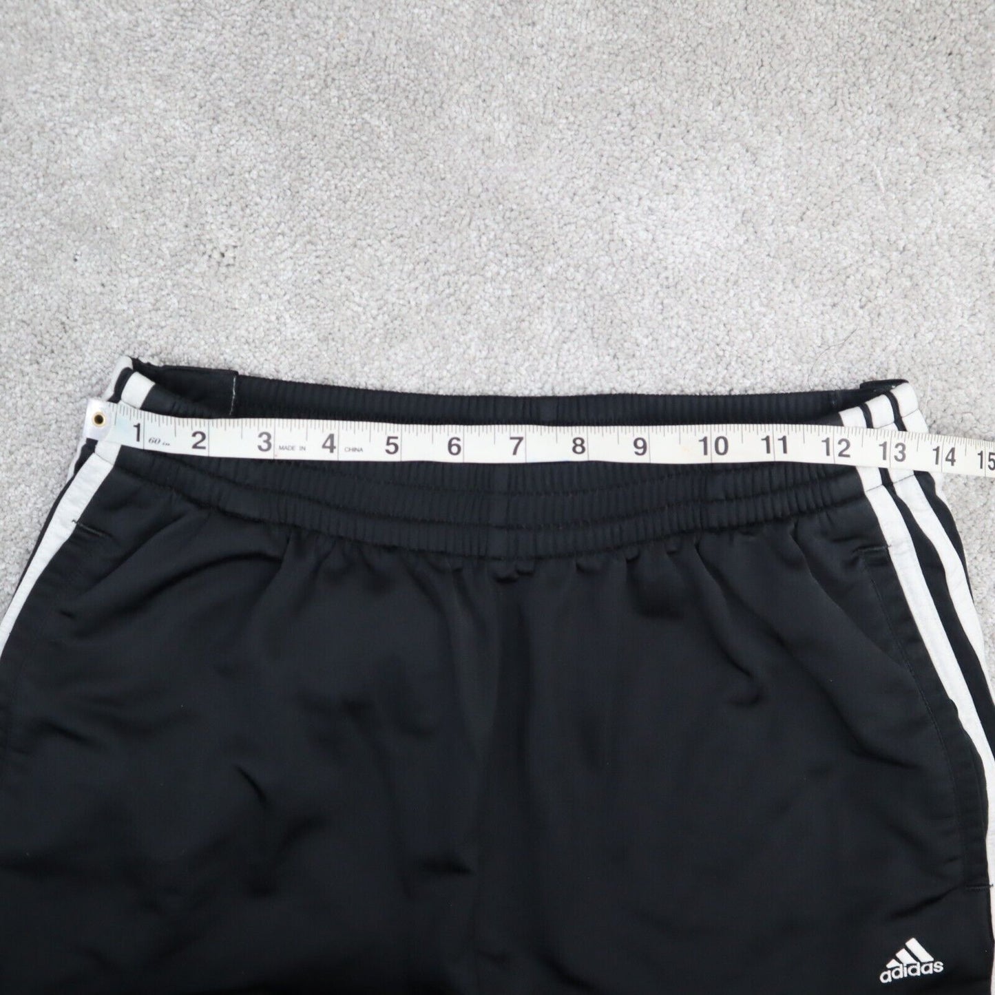 Adidas Track Pants Youth Boys Medium Black Jogging Pants Elastic Waist