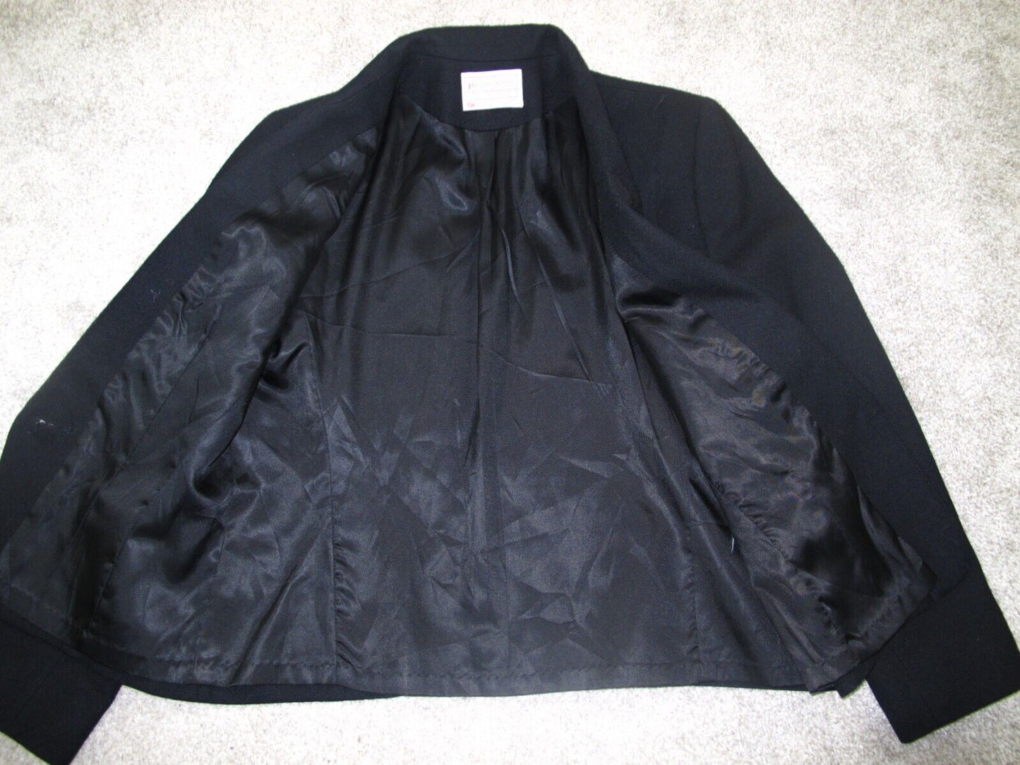 Pendleton Womens Blazer Coat Long Sleeves Single Breasted Black Size Petite