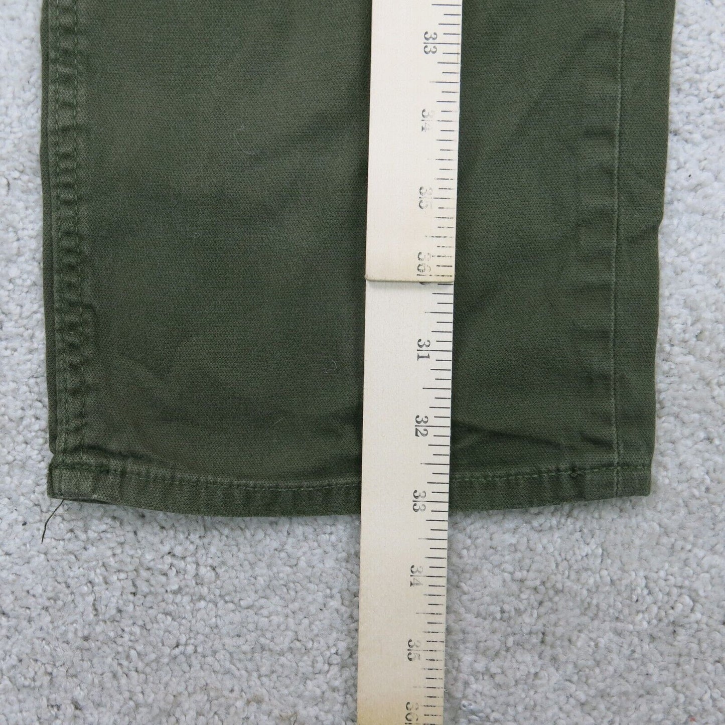 Banana Republic Men Jeans Straight Leg Mid Rise Pockets Olive Green Size W34XL36