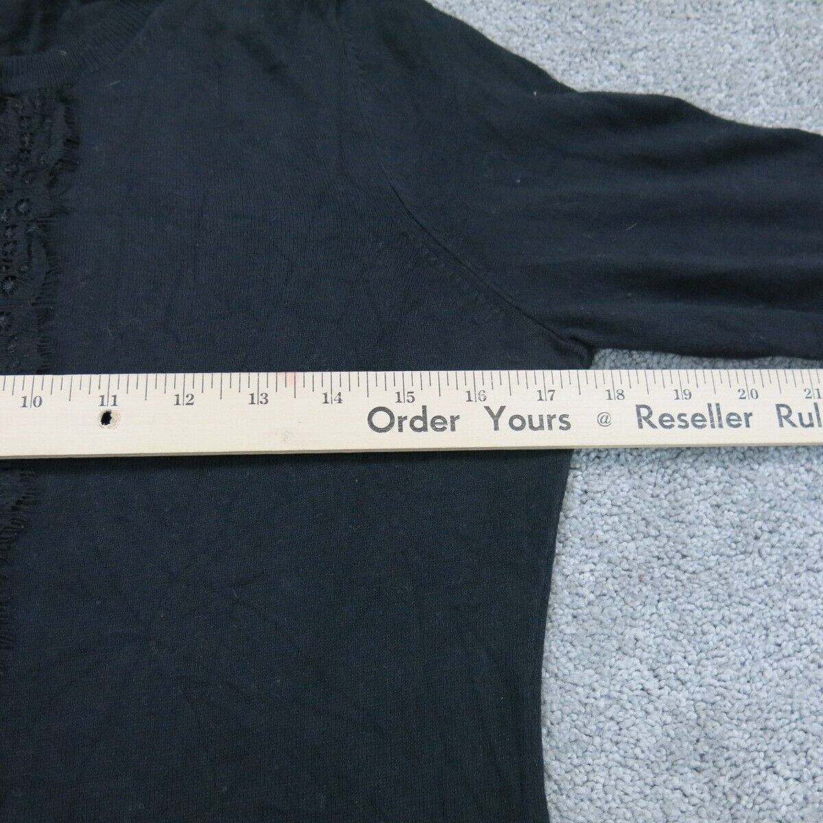 Ann Taylor Womens Cardigan Sweater Knitted Front Button Long Sleeve Black Size S