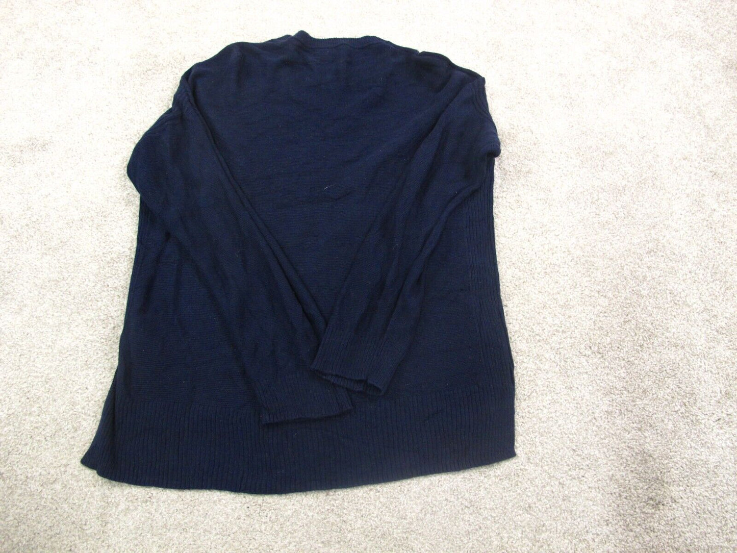 J. Crew Womens Pullover Knitted Sweater Long Sleeves Navy Blue Size Large