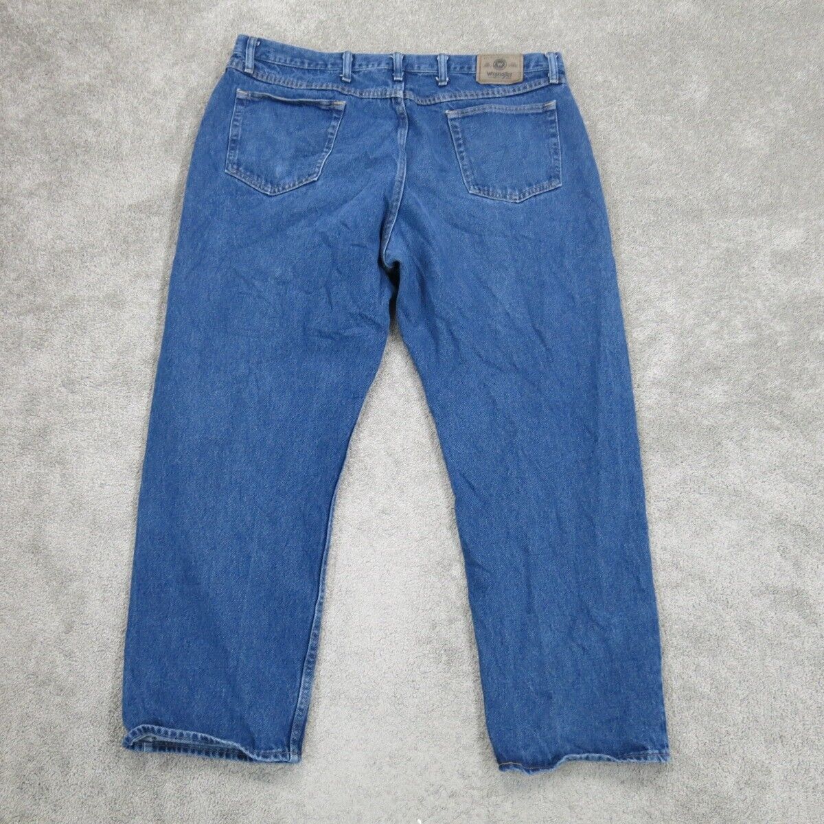 Wrangler Mens Jeans Regular Fit Straight Leg Denim High Rise Blue Size W42XL30