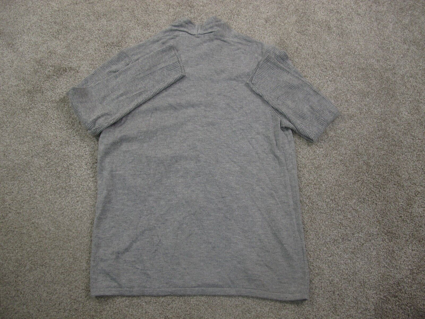 Ann Taylor Womens Cardigan Sweater Open Front Long Sleeves Gray Size Medium